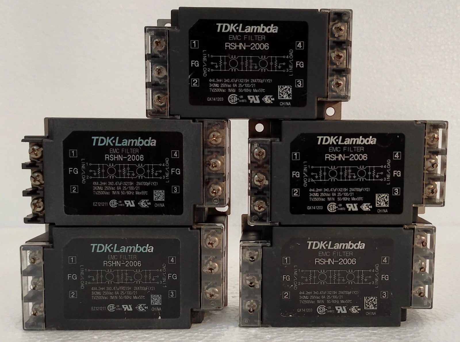 TDK-Lambda RSHN-2006 EMC Filter Lot of 05 Pcs